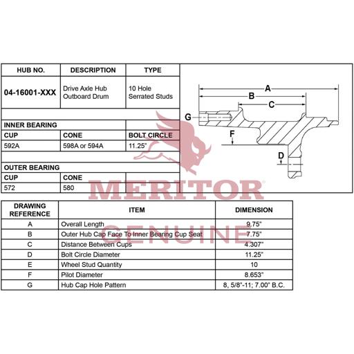 Meritor - ROC16160011004 - 16160011004