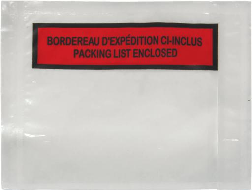 Enveloppe, bordereau de colisage, bulle et autres