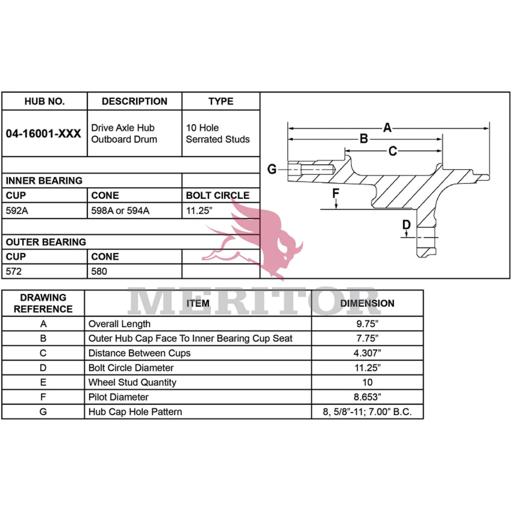 Meritor - ROC16160011004 - 16160011004