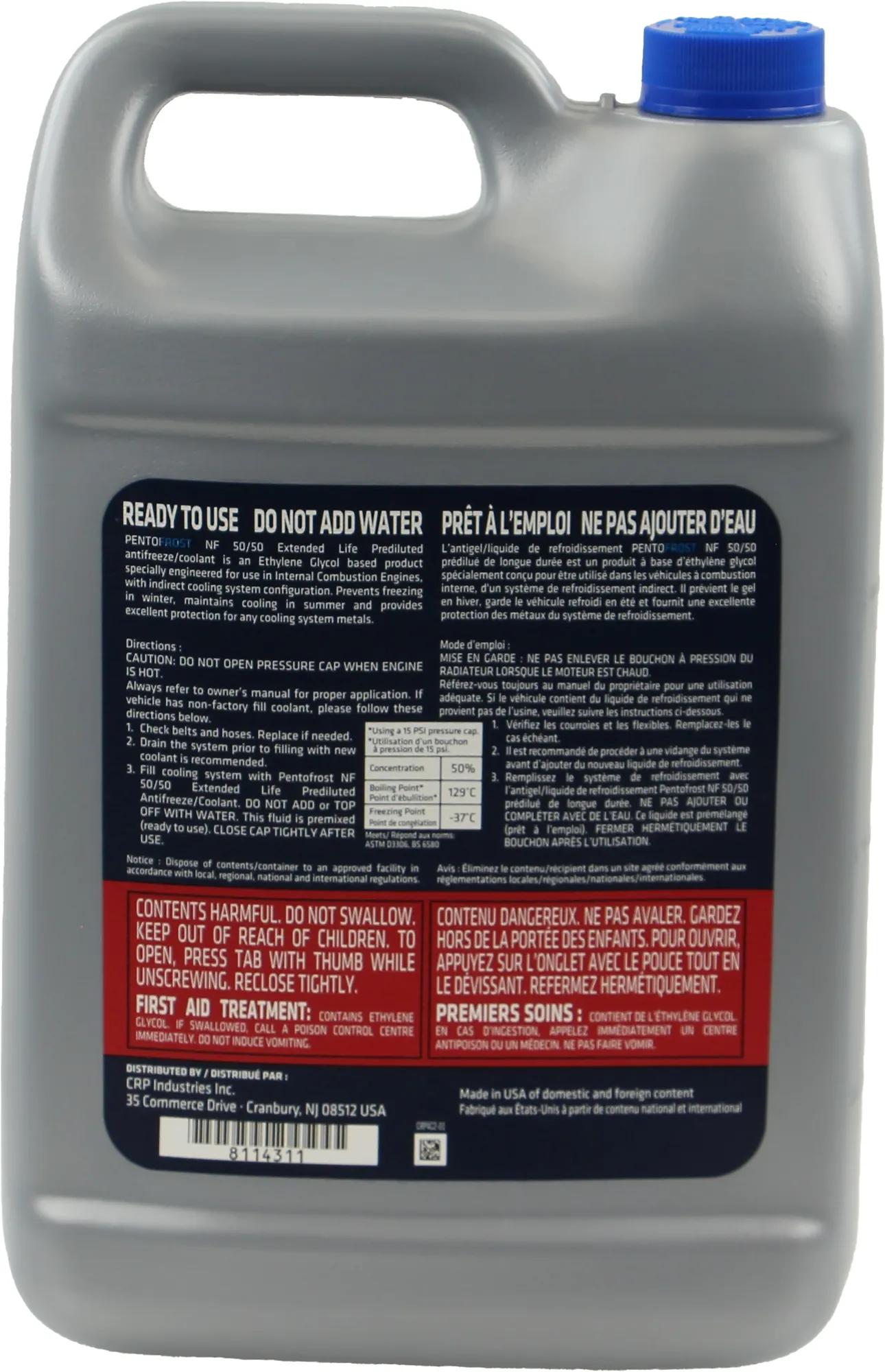 Pentosin Pentofrost Nf Antifreeze 50/50 Prediluted 3.78L | 8114311 ...