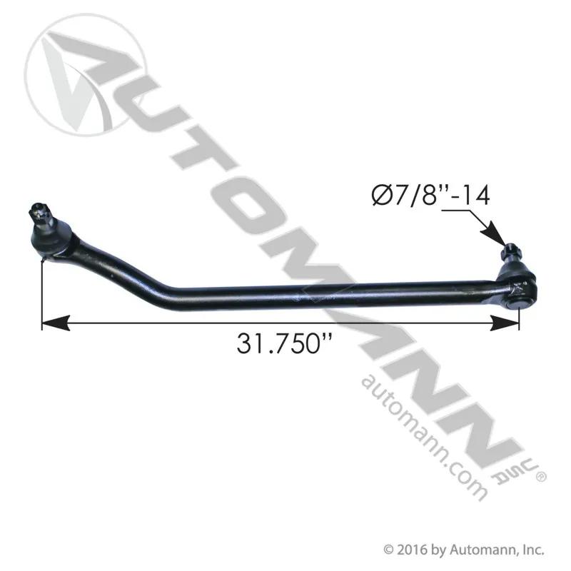 MZK 463DS7571 | Drag Link 31.750in C to C RH Peterbilt | Traction.com