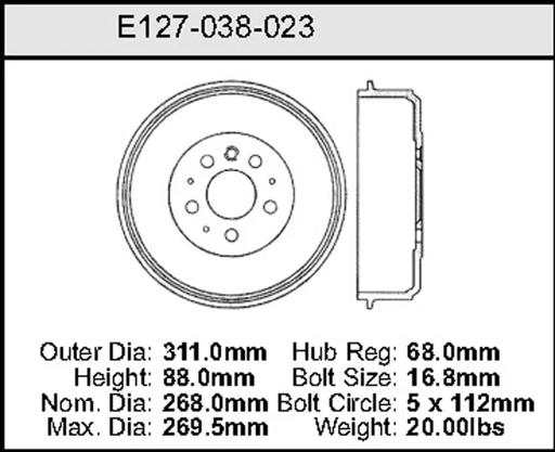 Bendix - BENE12738023 - E12738023