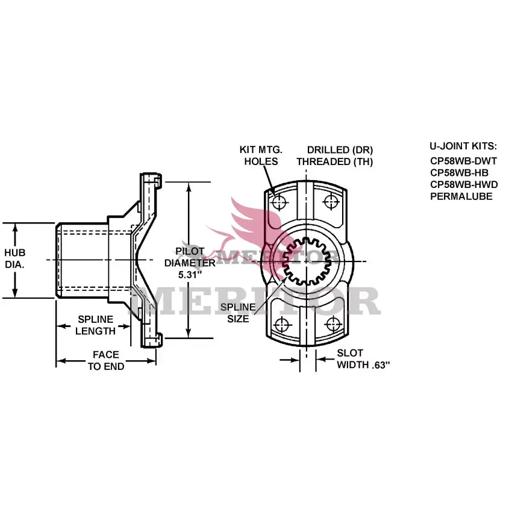 Meritor - ROC58WBYS2814 - 58WBYS2814