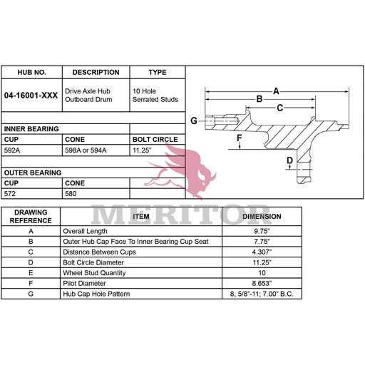 Meritor - ROC16160011005 - 16160011005