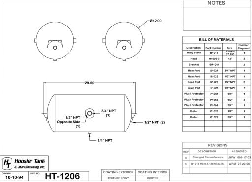 Hoosier Tank - HOOHT1206 - HT1206