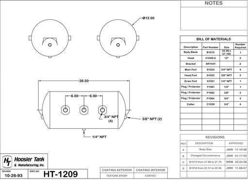 Hoosier Tank - HOOHT1209 - HT1209