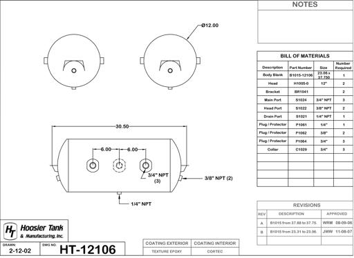 Hoosier Tank - HOOHT12106 - HT12106