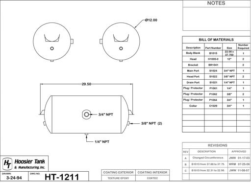 Hoosier Tank - HOOHT1211 - HT1211