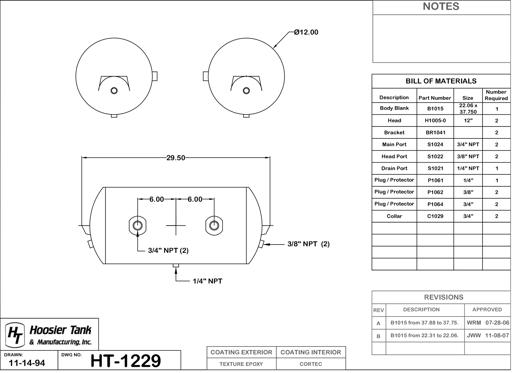 Hoosier Tank - HOOHT1229 - HT1229