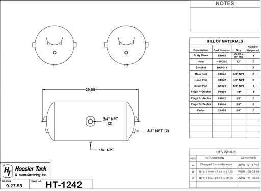 Hoosier Tank - HOOHT1242 - HT1242