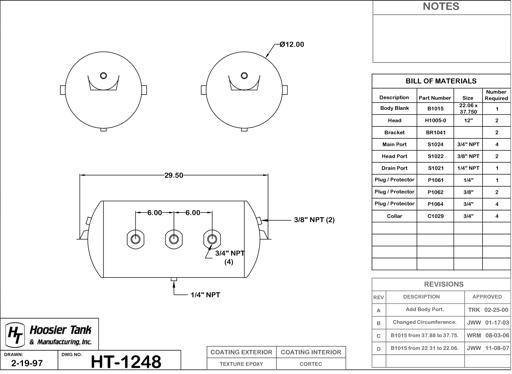 Hoosier Tank - HOOHT1248 - HT1248