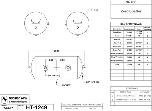 Hoosier Tank - HOOHT1249 - HT1249