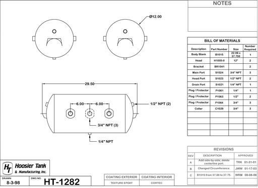 Hoosier Tank - HOOHT1282 - HT1282