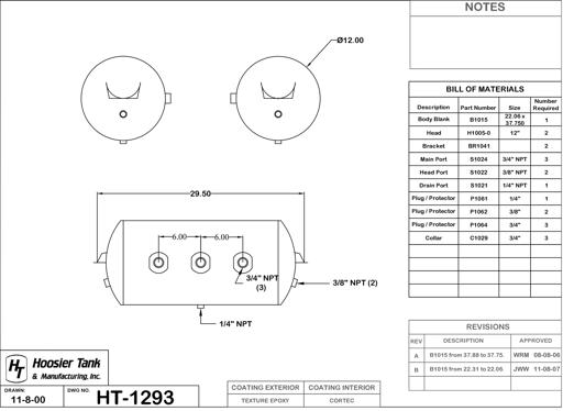 Hoosier Tank - HOOHT1293 - HT1293