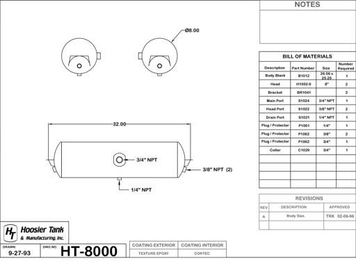 Hoosier Tank - HOOHT8000 - HT8000