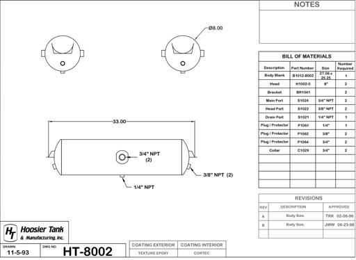 Hoosier Tank - HOOHT8002 - HT8002