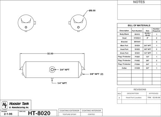 Hoosier Tank - HOOHT8020 - HT8020