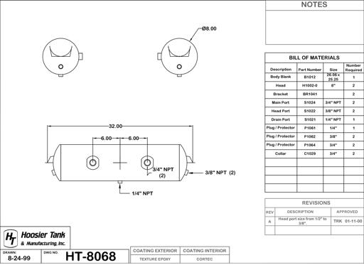 Hoosier Tank - HOOHT8068 - HT8068