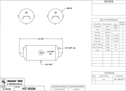 Hoosier Tank - HOOHT9506 - HT9506