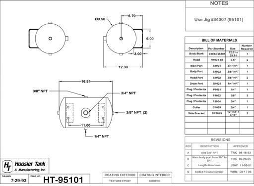 Hoosier Tank - HOOHT95101 - HT95101