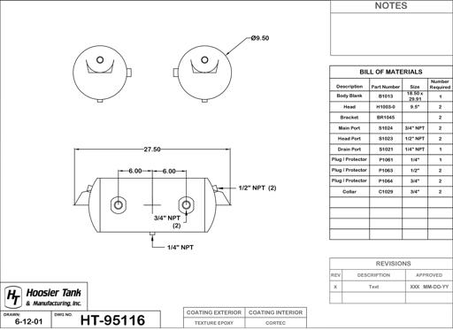 Hoosier Tank - HOOHT95116 - HT95116
