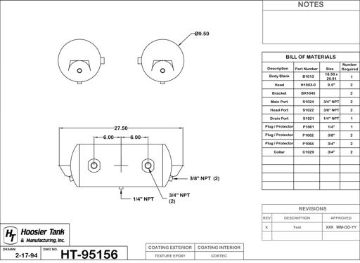Hoosier Tank - HOOHT95156 - HT95156