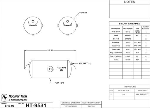 Hoosier Tank - HOOHT9531 - HT9531
