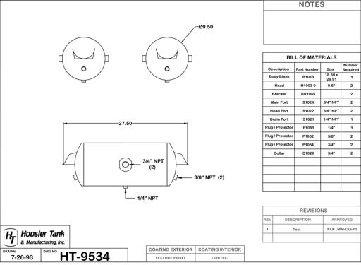 Hoosier Tank - HOOHT9534 - HT9534