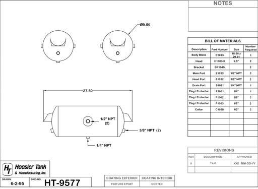 Hoosier Tank - HOOHT9577 - HT9577