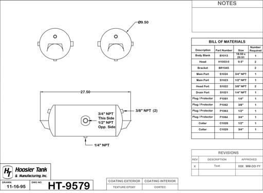 Hoosier Tank - HOOHT9579 - HT9579